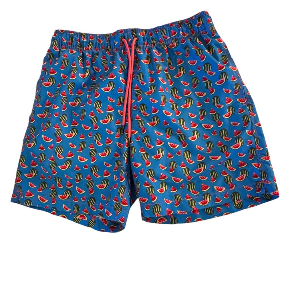 Like New PARTY SHARKS Watermelon Print Swim Trunks Size Large